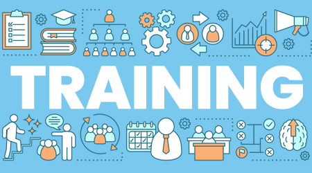 A graphic showing marketing training 